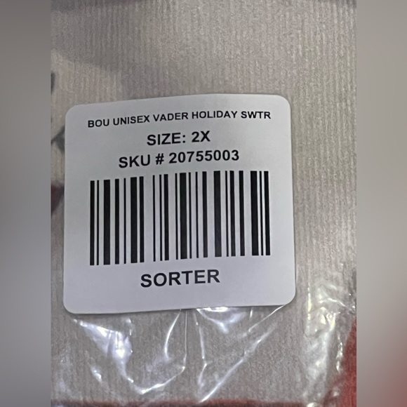 NWT-BoxLunch/Star Wars Darth Vader fireplace holiday sweater 3X - Picture 9 of 12